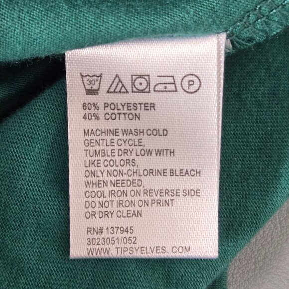 NWT Green & Gold Lucky Four Leaf Clover Long Sleeve Top – Size Large - Picture 4 of 5